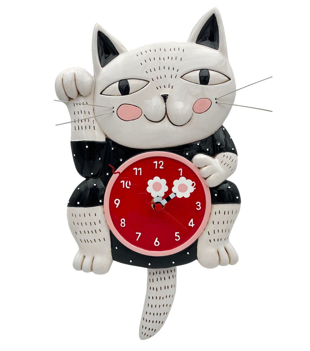 ALLEN DESIGNS Lucky Cat Clock