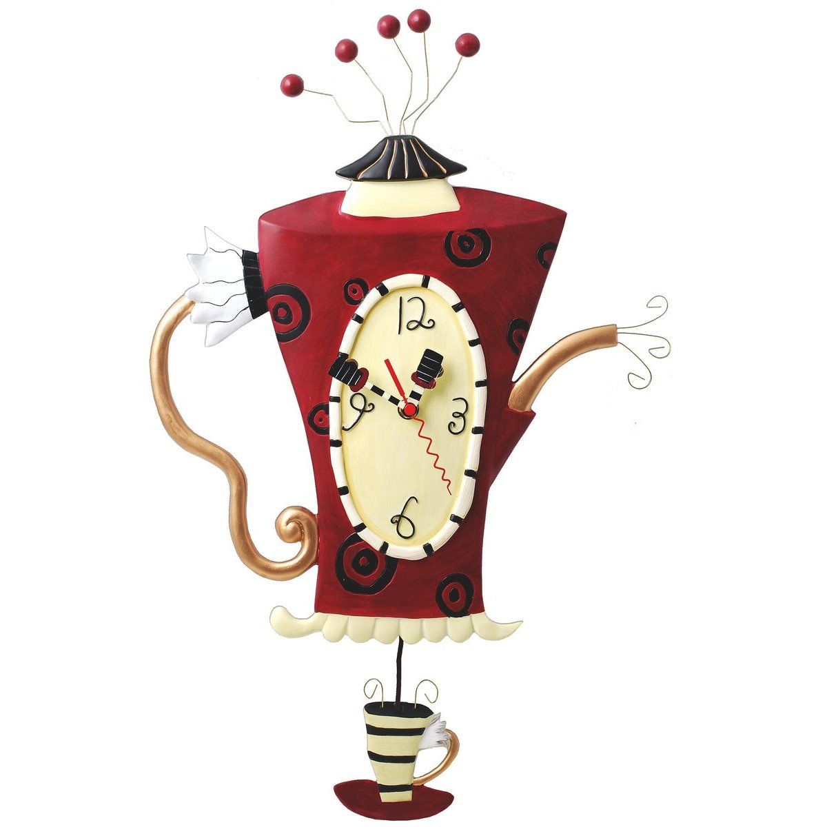 ALLEN DESIGNS Steamin' Tea Clock - DISC