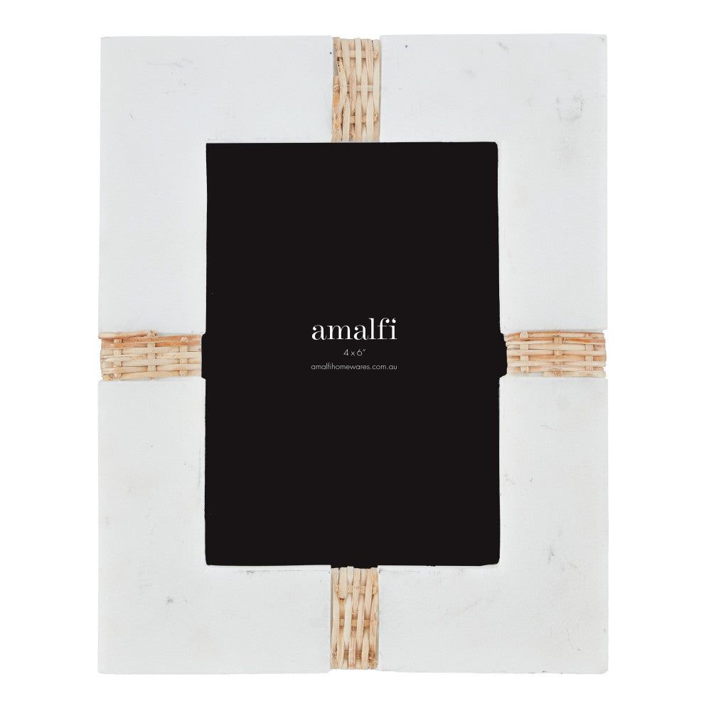 AMALFI Maurie Marble Photo Frame 4x6 - White