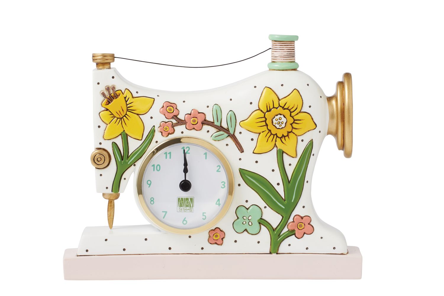 ALLEN DESIGNS Sew Happy Desk Clock