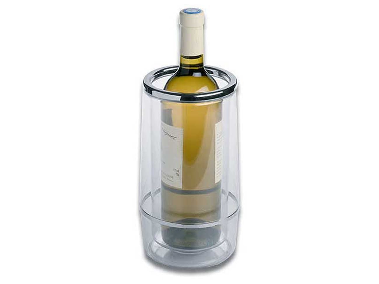 CHEF INOX Insulated Acrylic Wine Cooler with Silver Trim 115 x 230mm