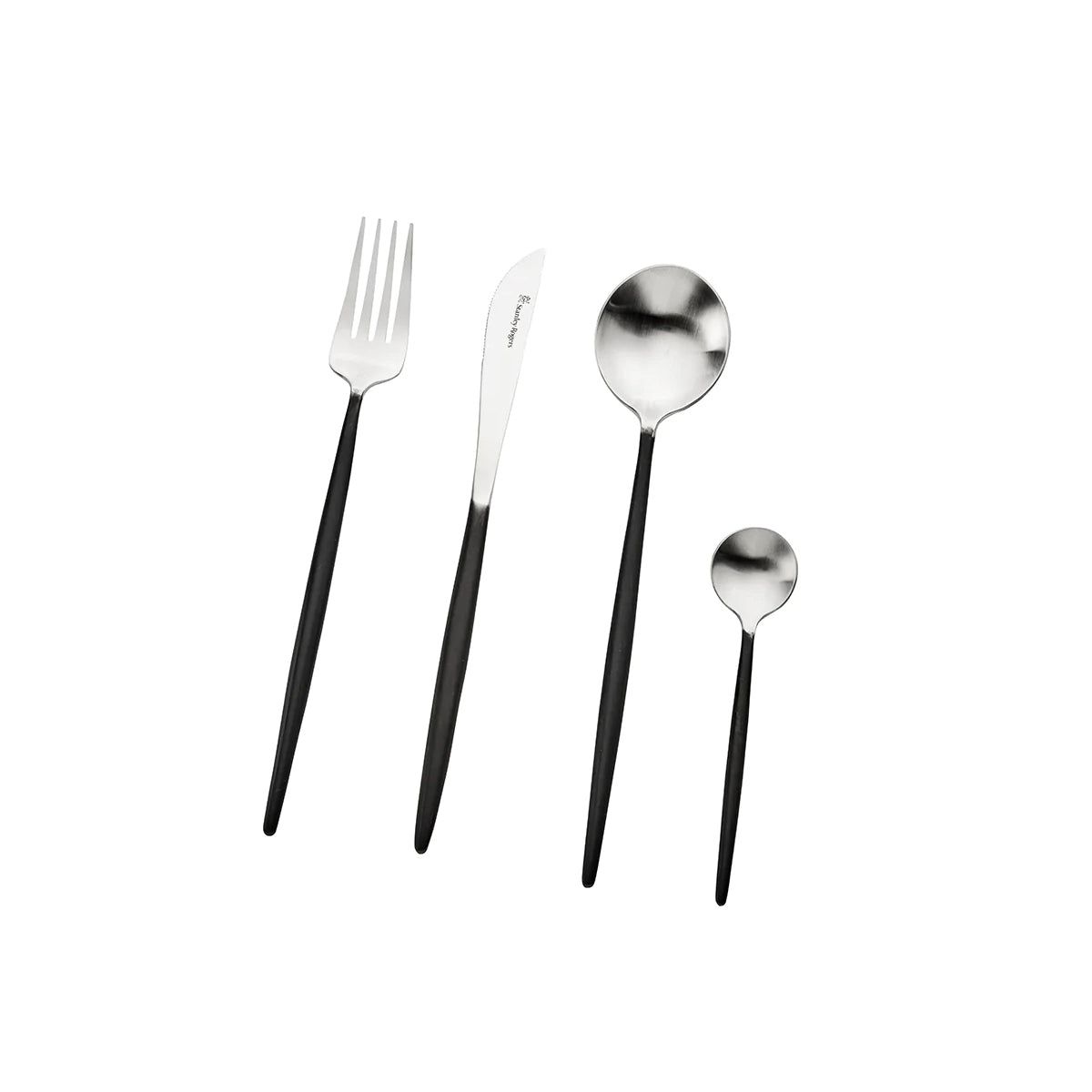 STANLEY ROGERS Piper Black 16-Piece Cutlery Set