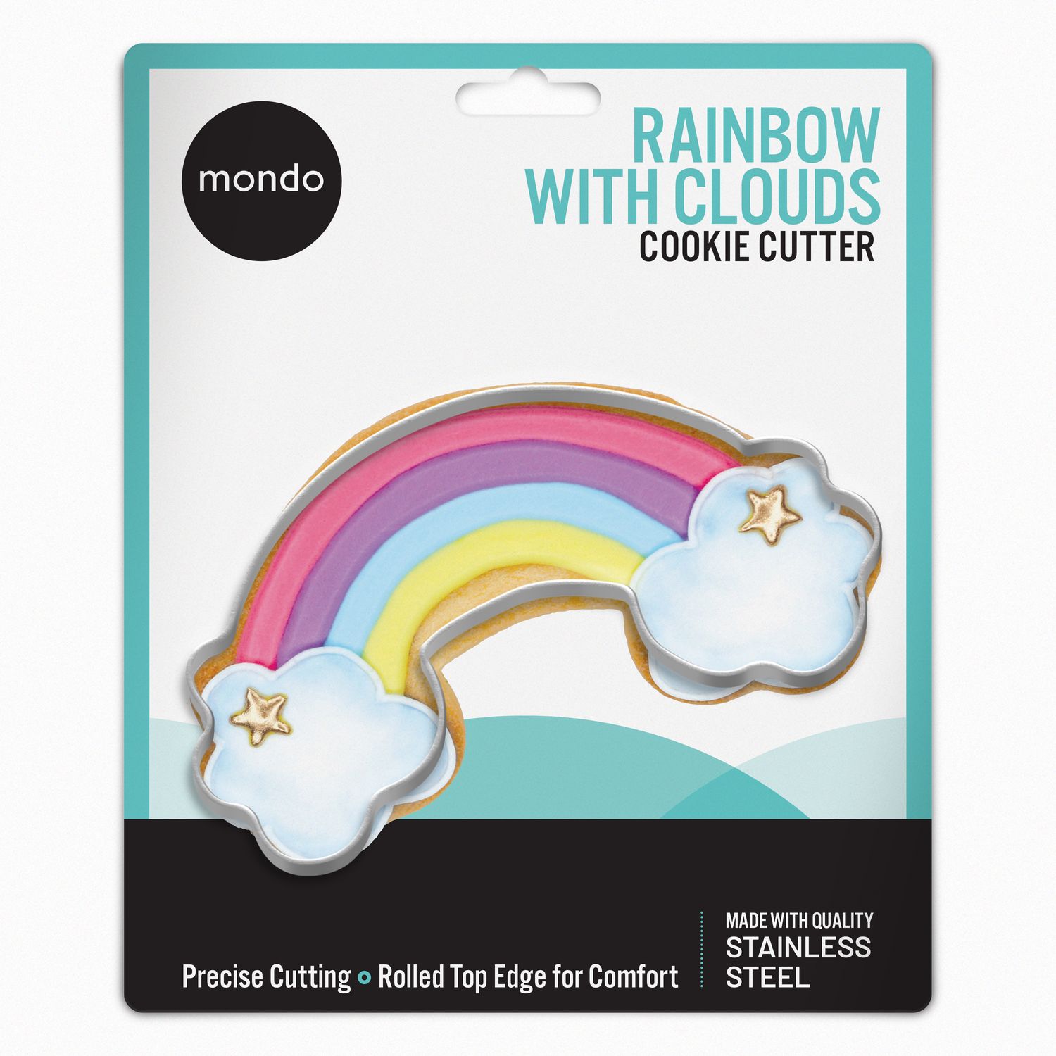 MONDO Rainbow With Clouds Cookie Cutter