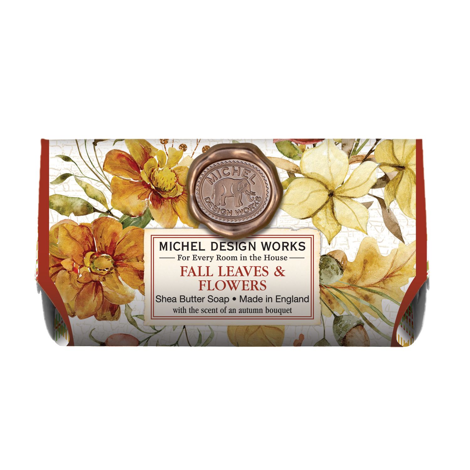 MICHEL DESIGN WORKS Large Soap Bar - Fall Leaves &amp; Flowers - 246g