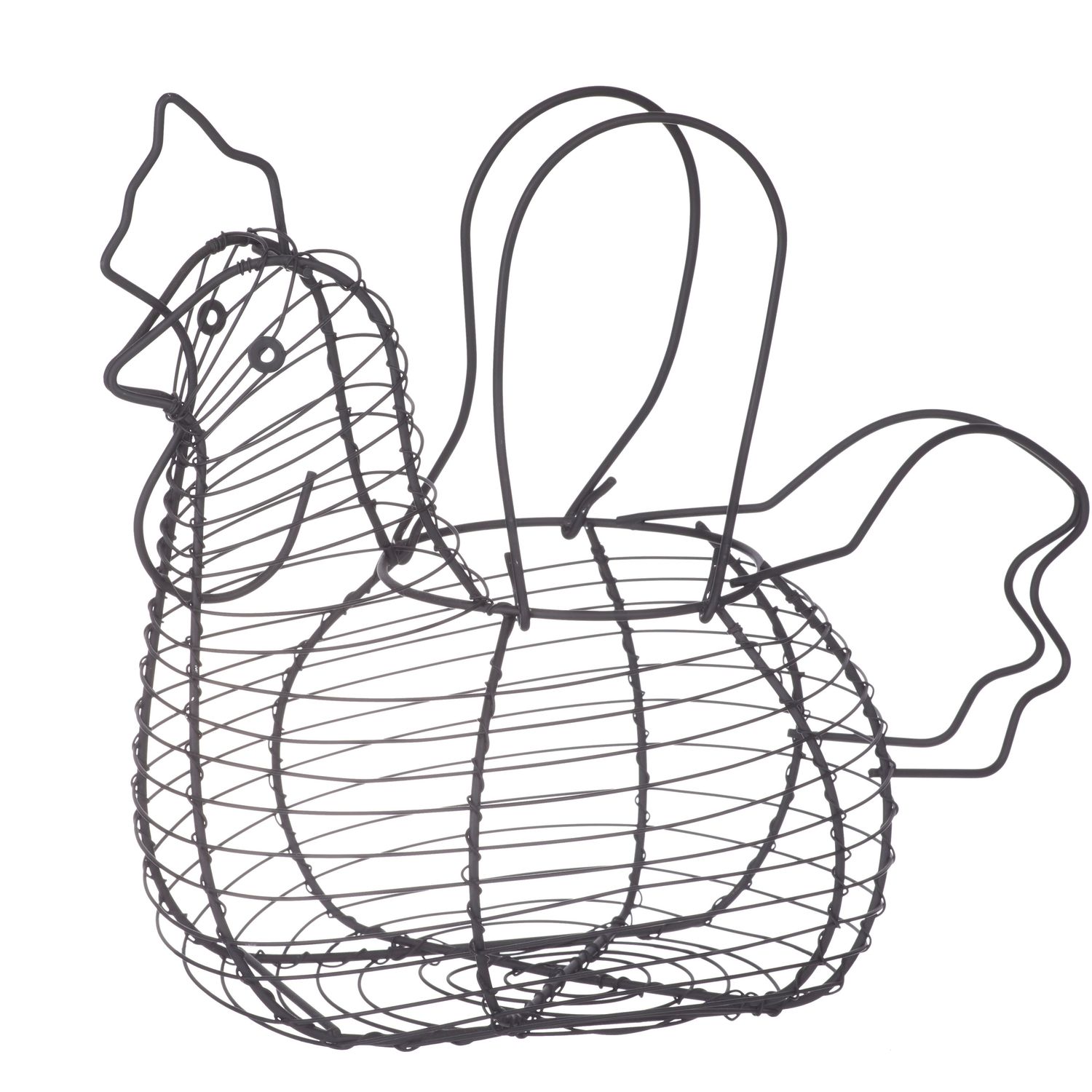 DAVIS &amp; WADDELL Chicken Egg Basket Black 33x17x25cm