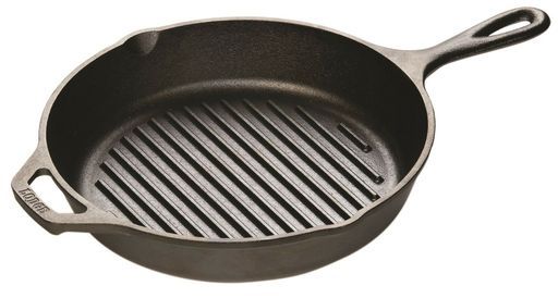 LODGE 10.25 Inch Cast Iron Grill Pan
