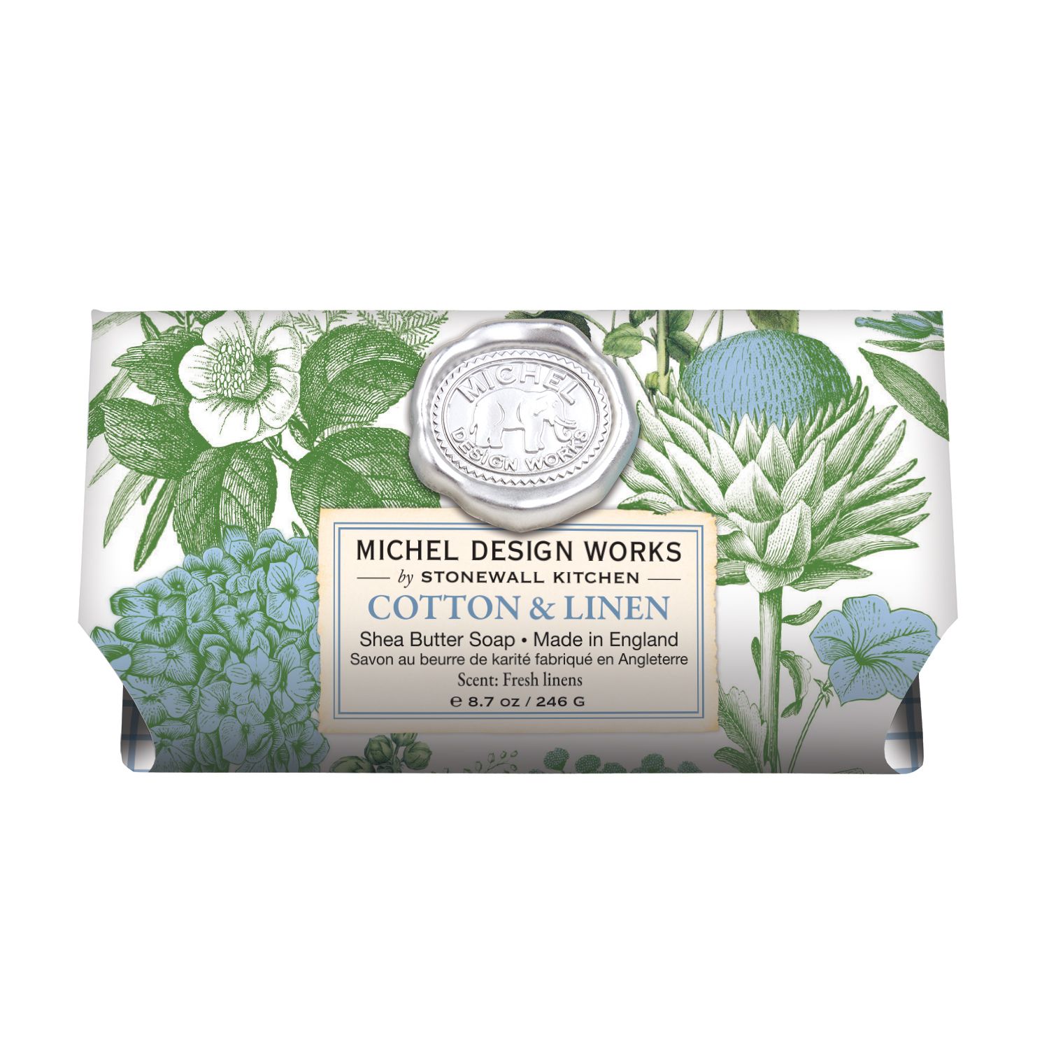MICHEL DESIGN WORKS Large Soap Bar - Cotton &amp; Linen - 246g