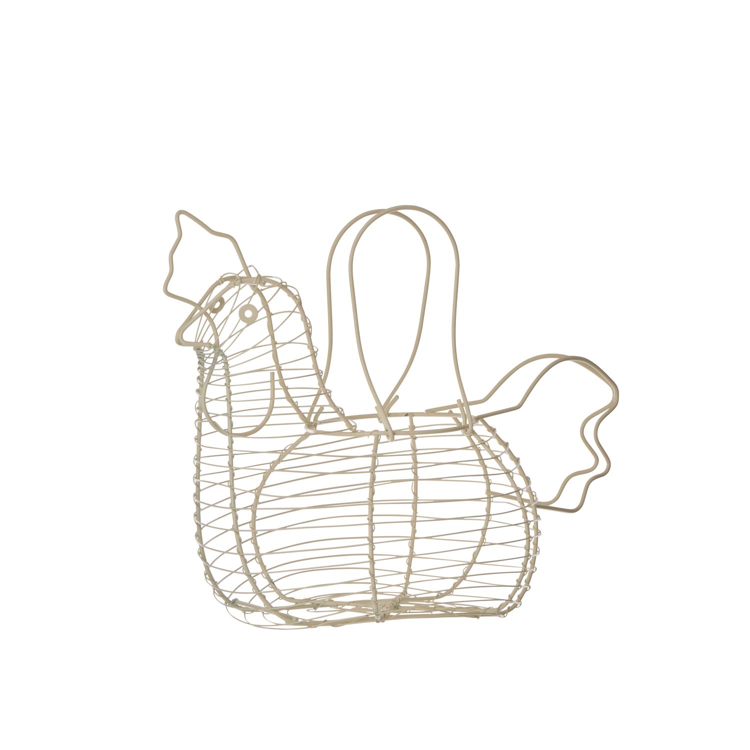 DAVIS &amp; WADDELL Chicken Egg Basket Cream 33x17x25cm