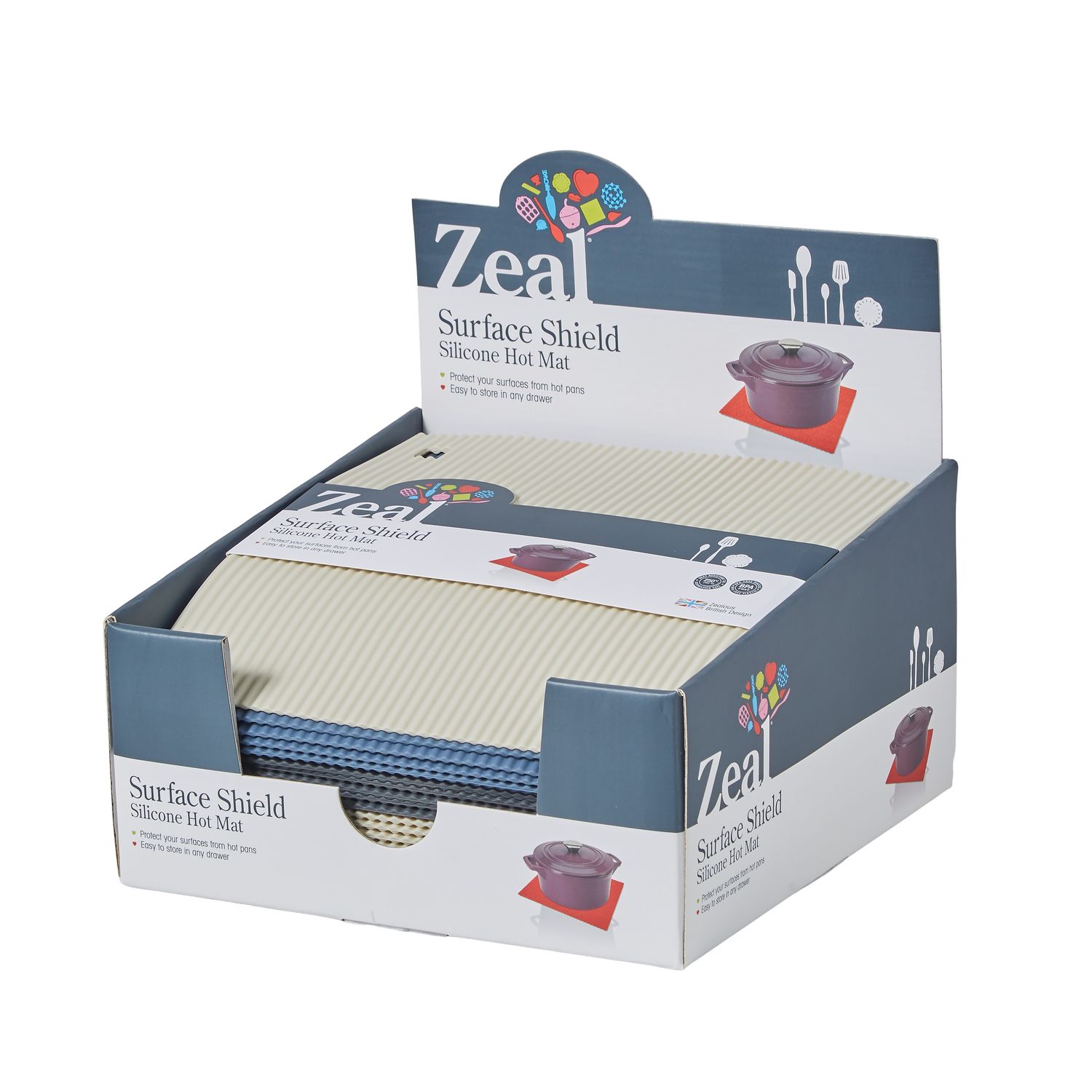 ZEAL Cosy Silicone Hot Mat Large - 3 Assorted Colours