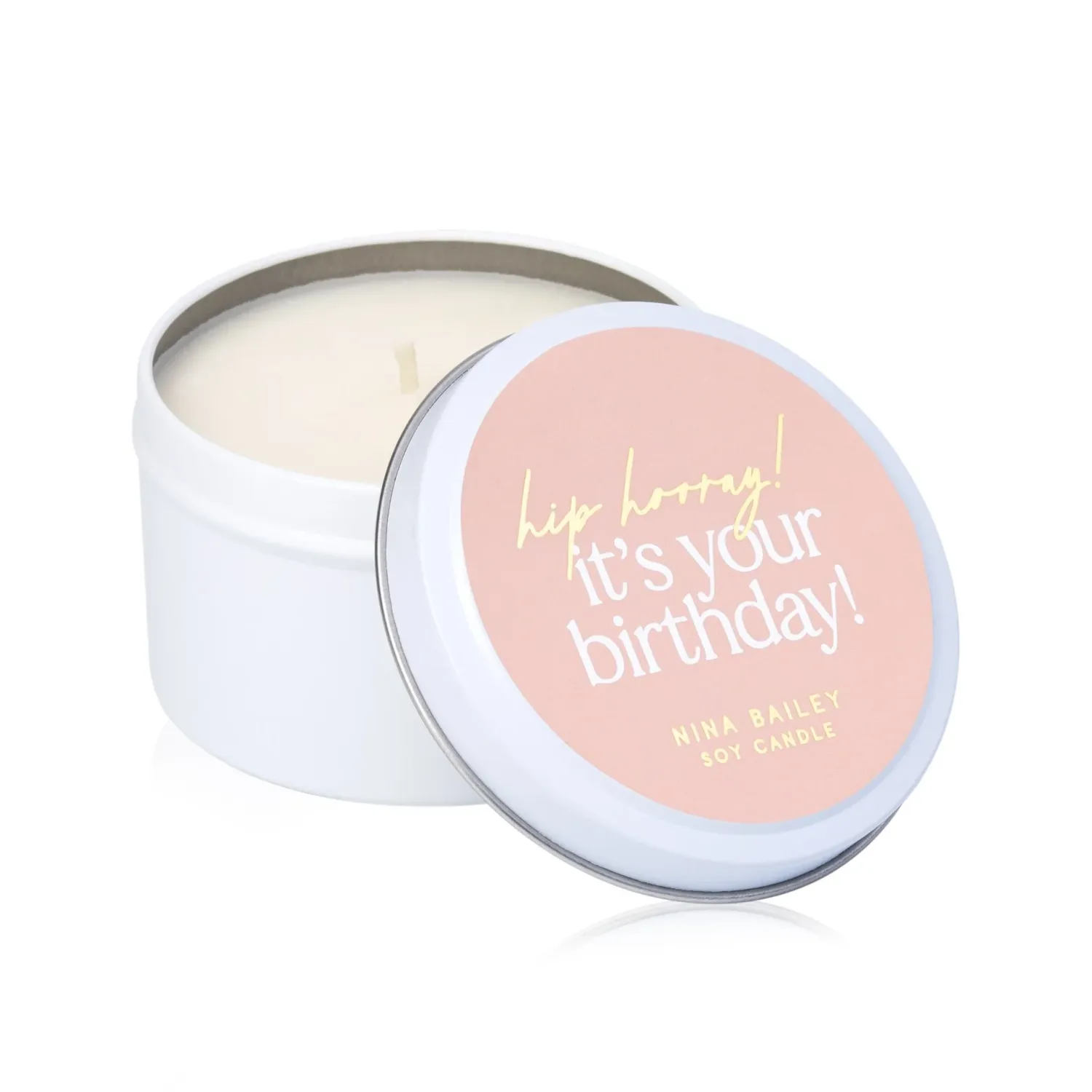 NINA BAILEY It's Your Birthday Candle Tin 220g - Lime Basil Mandarin