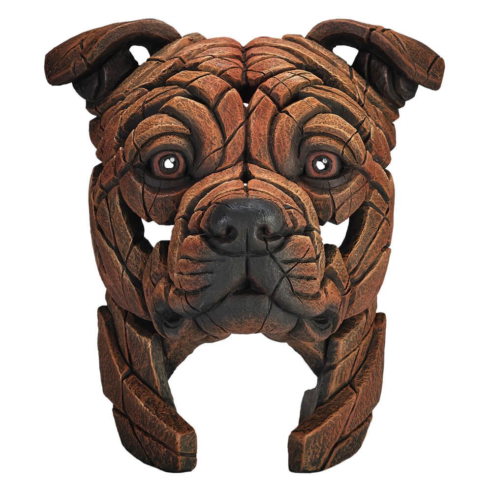 EDGE SCULPTURE Staffordshire Bull Terrier Bust