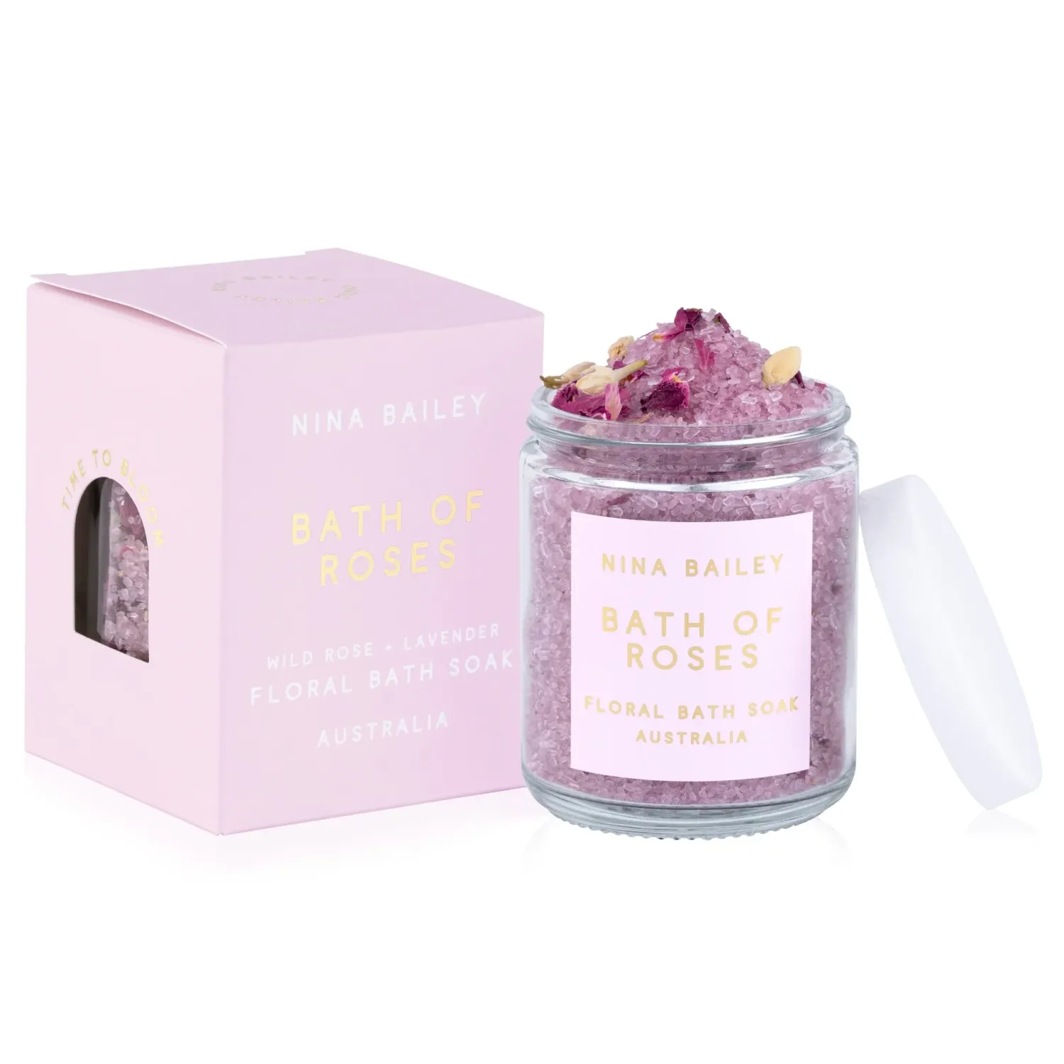 NINA BAILEY Bath Of Roses - Botanical Bath Soak 200g