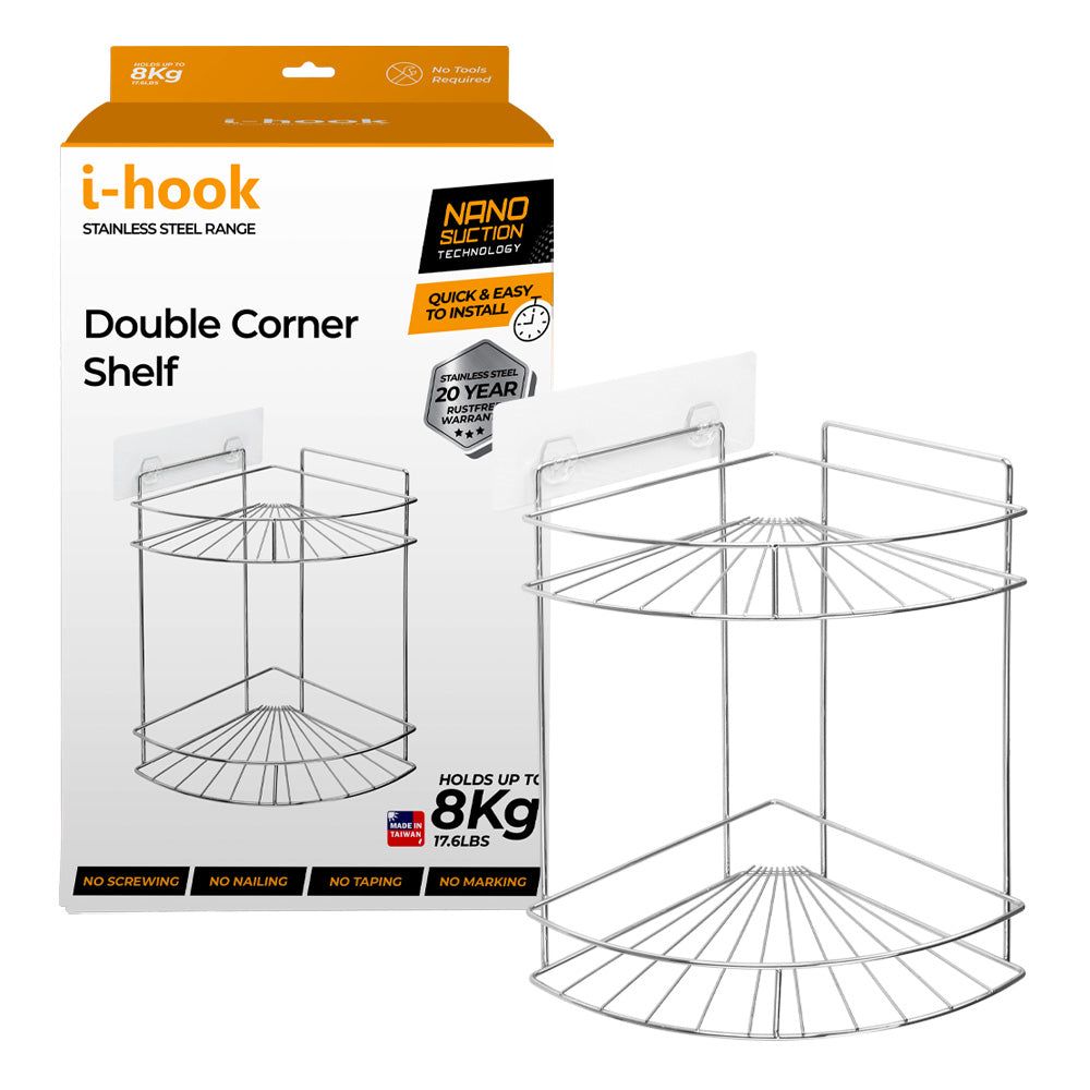 I-HOOK Double Corner Shelf
