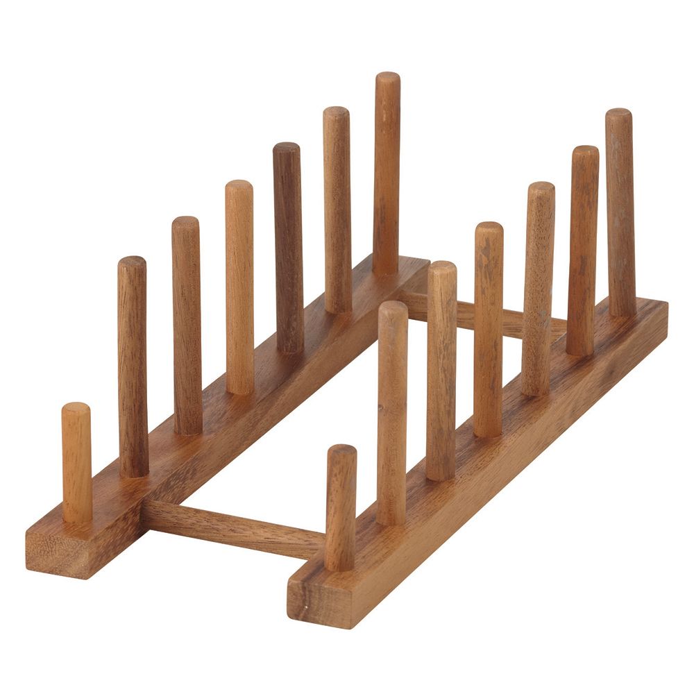 DAVIS &amp; WADDELL Acacia Plate Stand 12.5x31x9.5cm