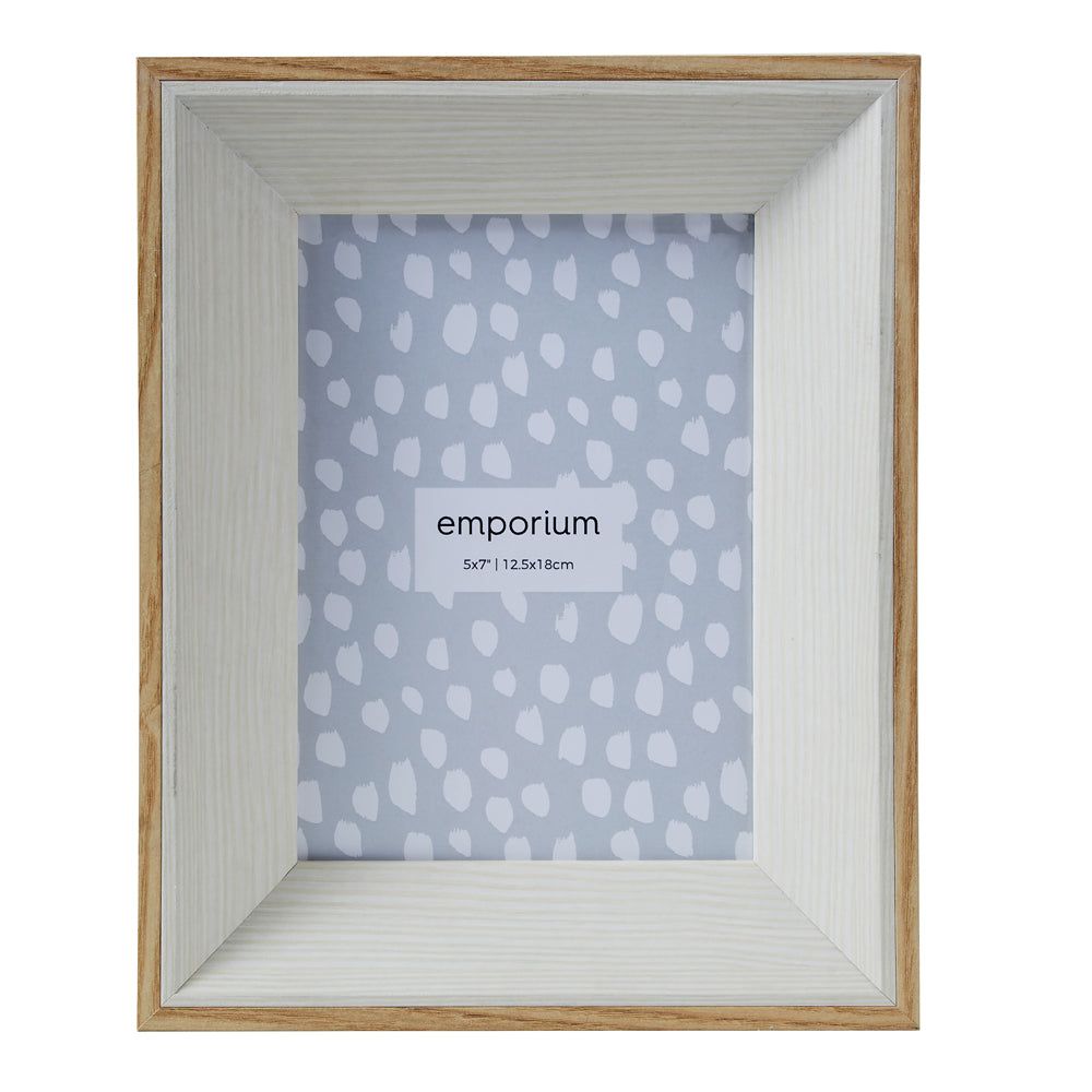 EMPORIUM Wood Photo Frame 5x7" - White