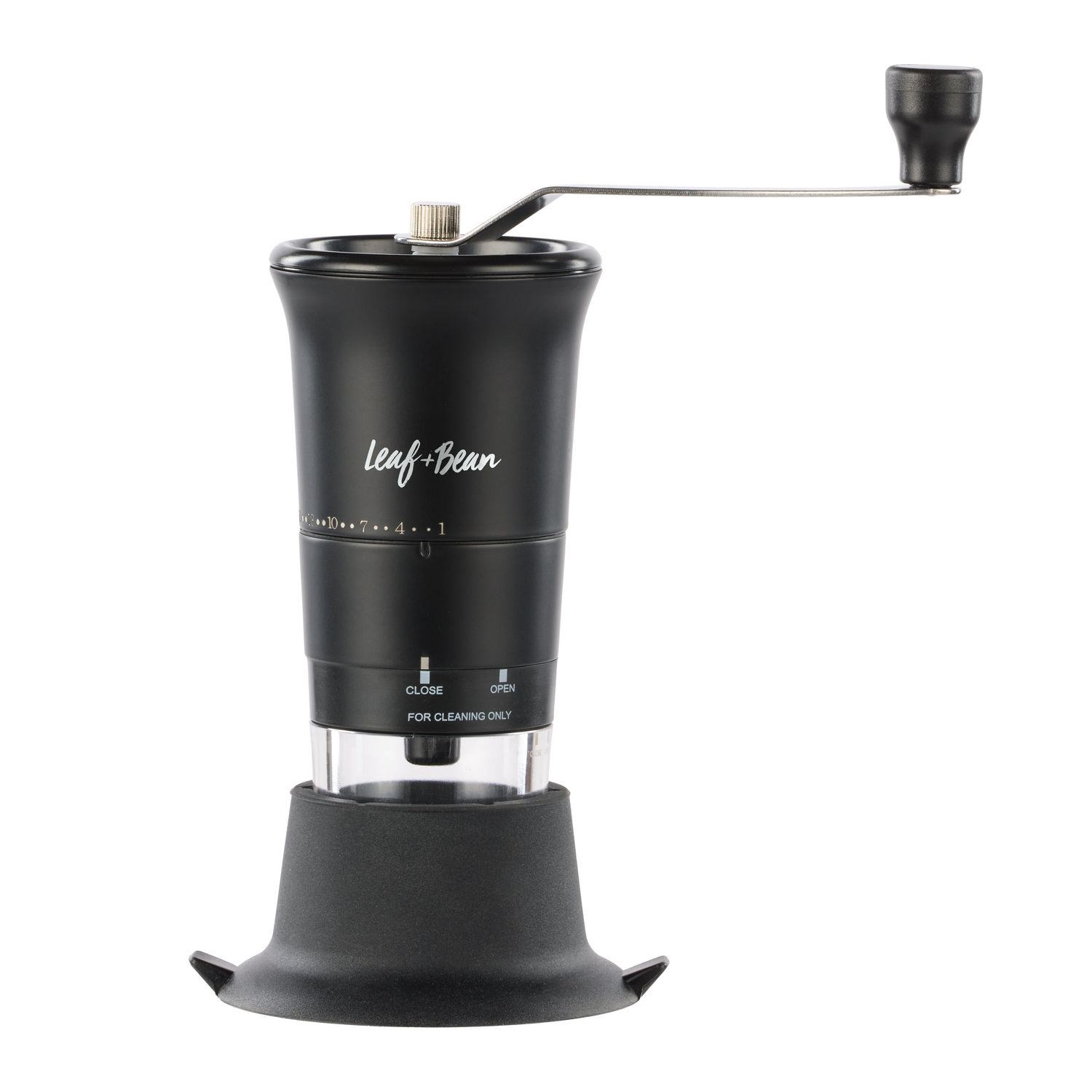 LEAF &amp; BEAN One Hand Smart Coffee Grinder 19x11.5x23cm Black