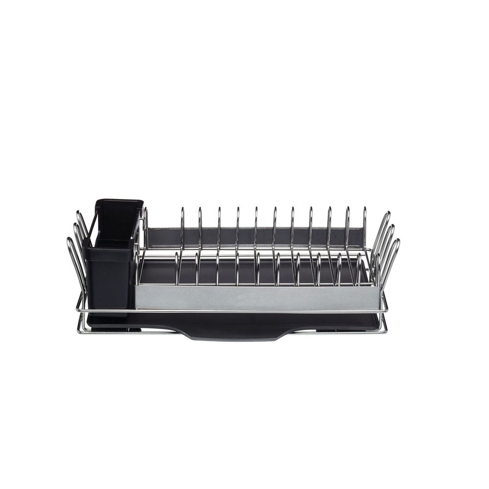 MASTERCLASS Compact Stainless Steel Dish Drainer 41 x 22 x 12.5cm