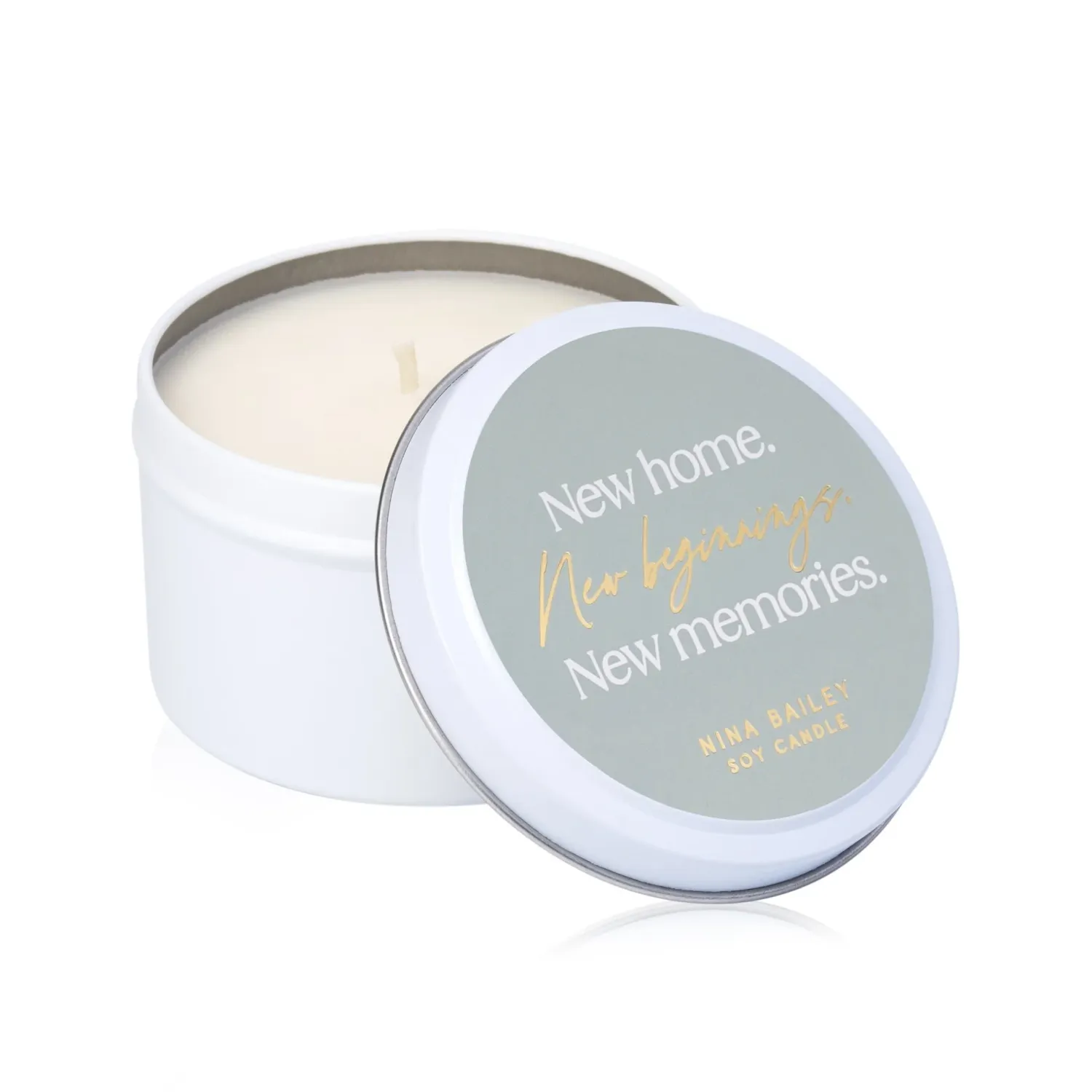 NINA BAILEY New Home Candle Tin 220g - Lime Basil Mandarin