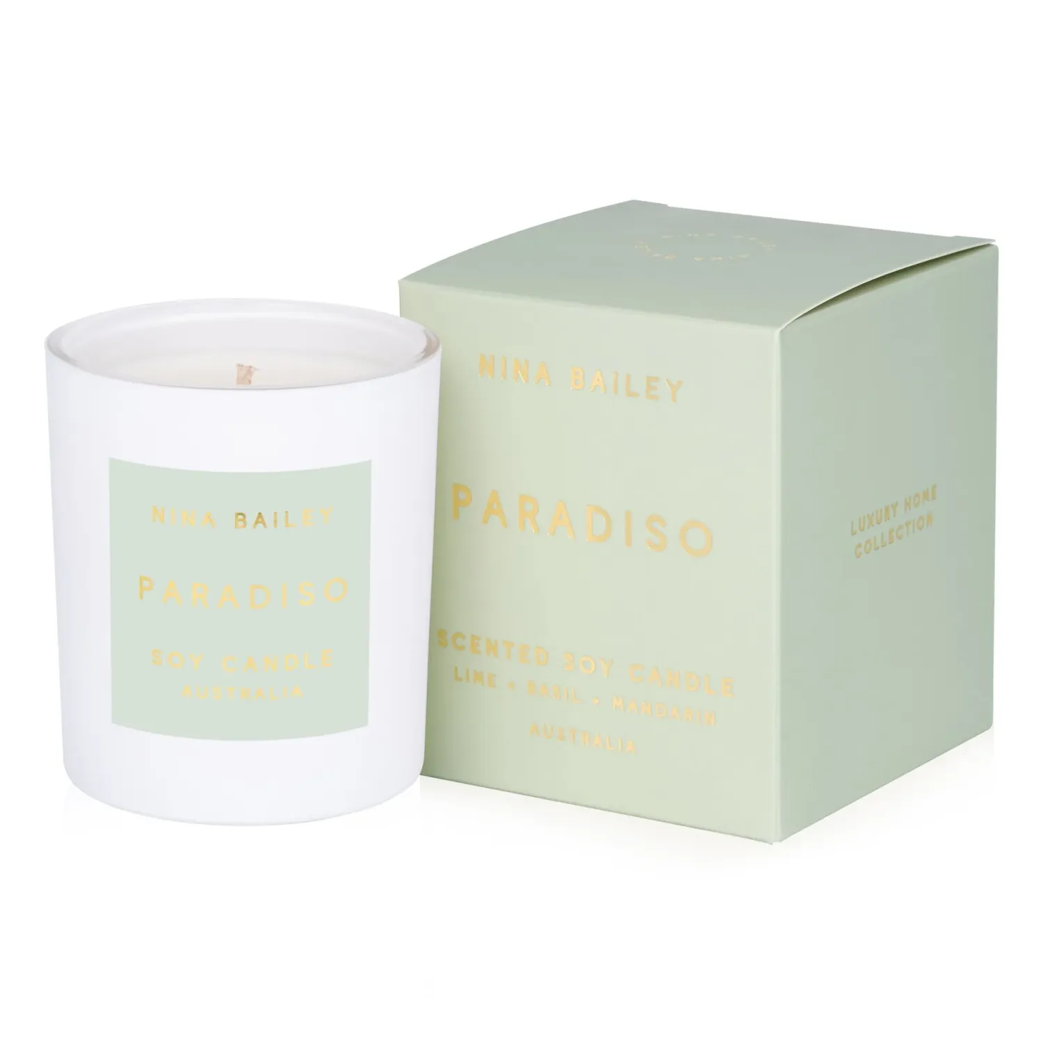 NINA BAILEY Paradiso Soy Candle 300g - Lime Basil Mandarin