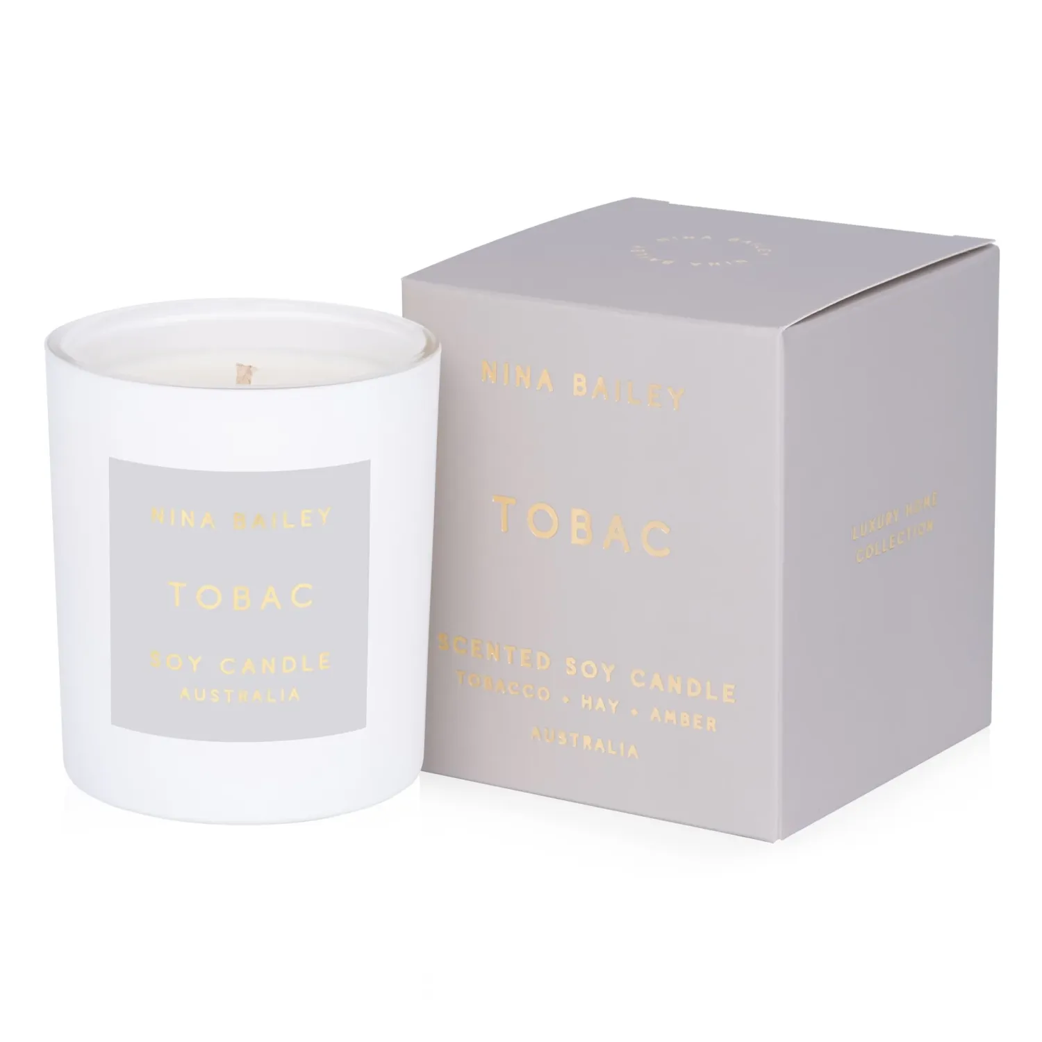 NINA BAILEY Tobac Soy Candle 300g - Tobacco Amber Musk