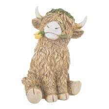 GIBSONS GIFTS Highland Cow With Flower Deco