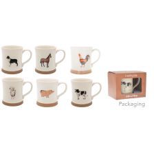 GIBSONS GIFTS Embossed Farm Animal Mug