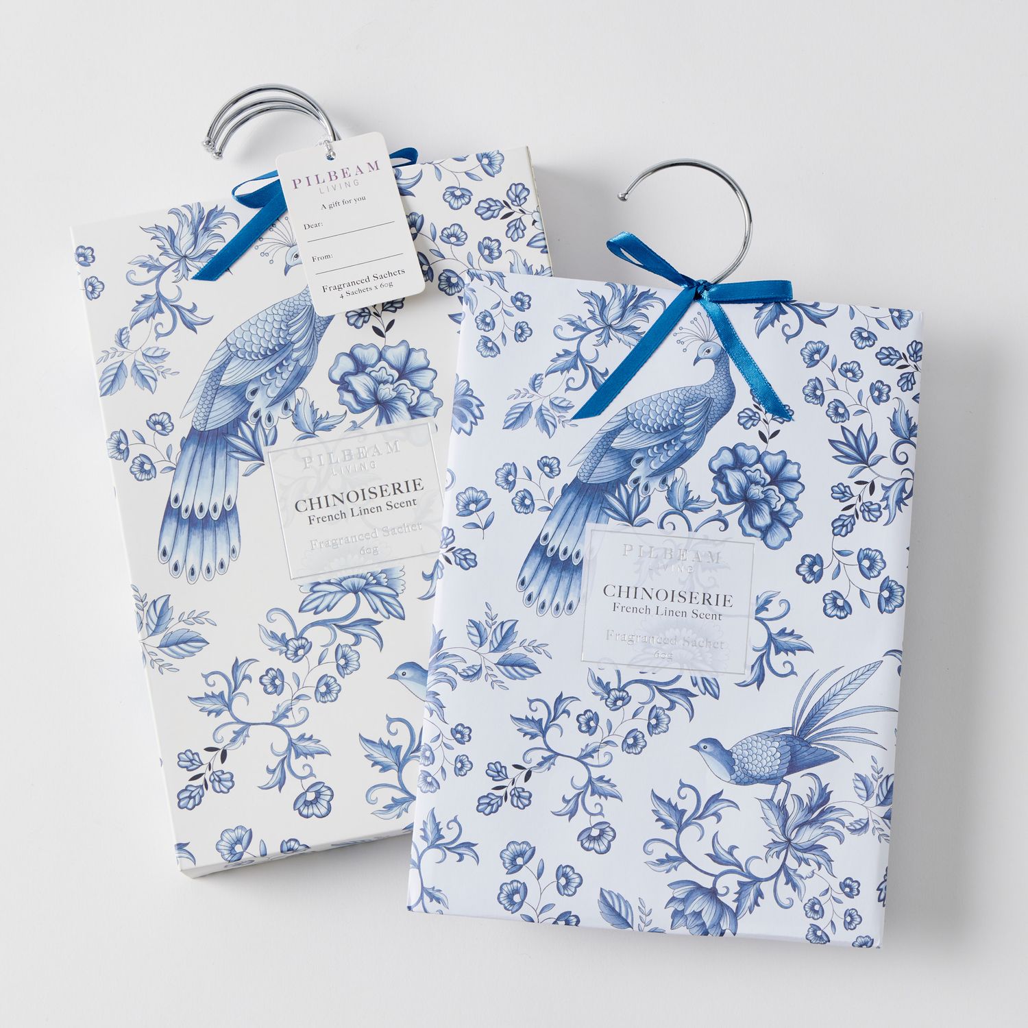 PILBEAM LIVING Chinoiserie Scented - Hanging Sachets - Set Of4 - French Linen