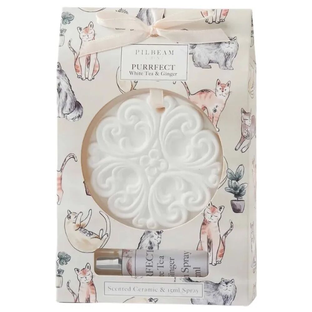 PILBEAM LIVING Purrfect - White Tea &amp; Ginger - Scented Ceramic Disc