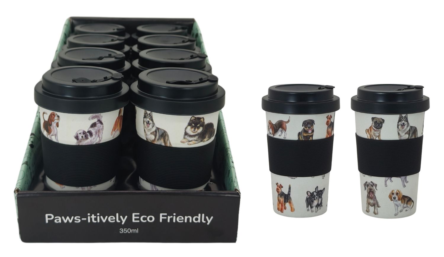 GIBSONS GIFTS Bamboo Travel Mug Dogs