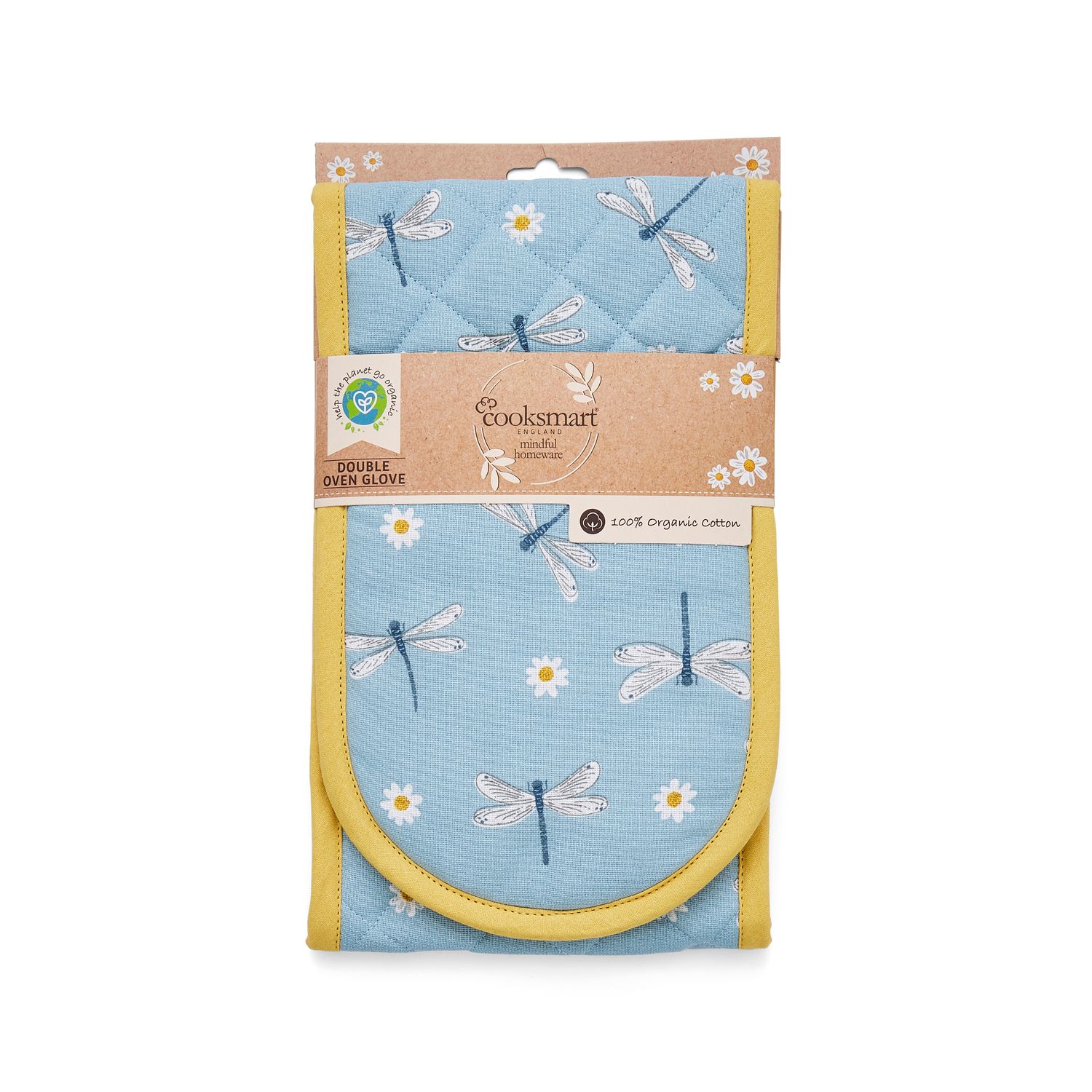 COOKSMART English Meadow - Double Oven Glove - Organic Cotton (GOTS)