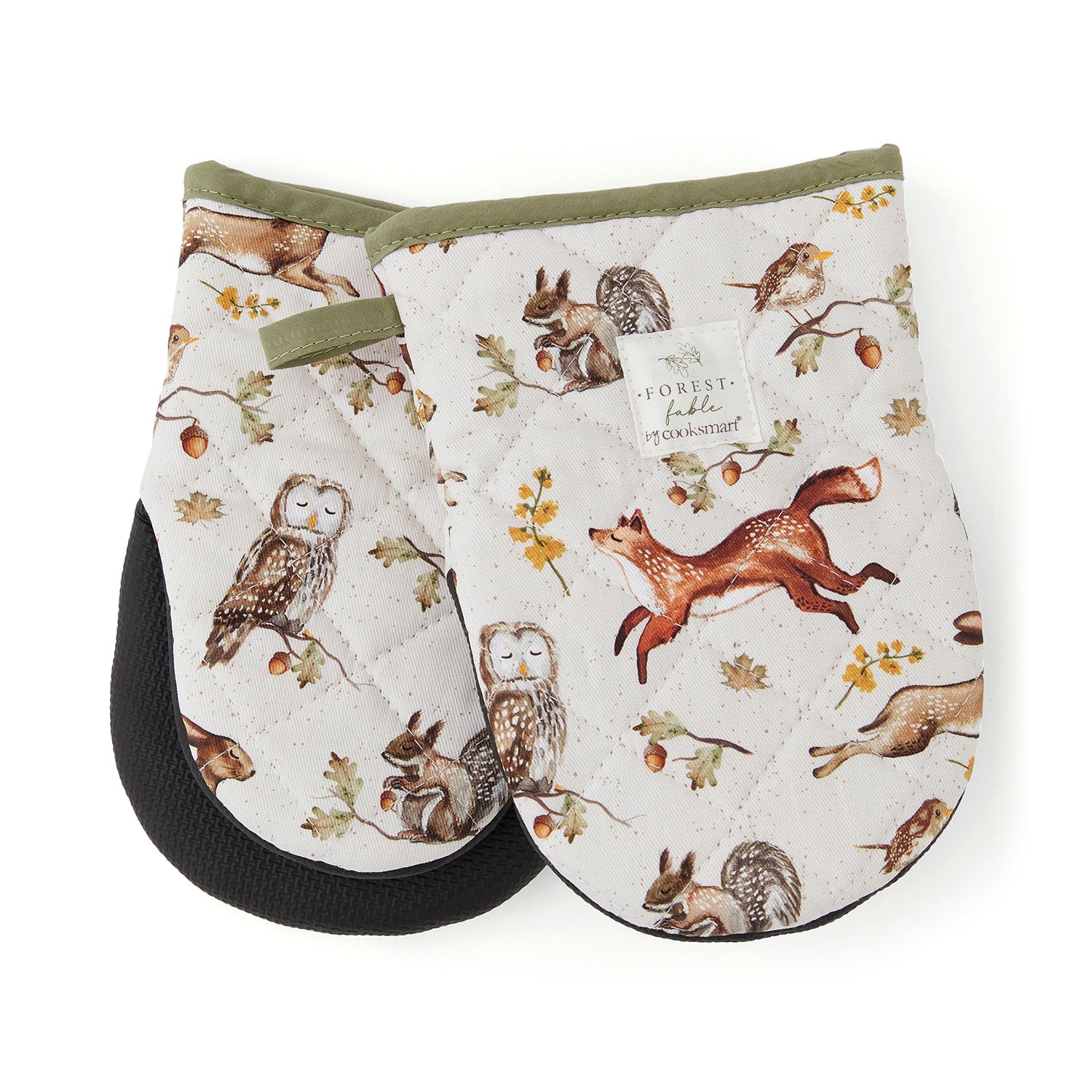 COOKSMART Forest Fable - 2 Pack Microwave Mini Mitts