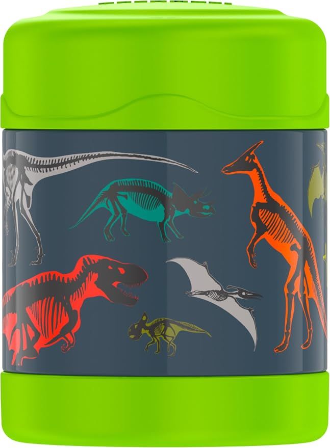 THERMOS FUNtainer Vacuum Insulated Food Jar - Colourful Dinosaurs - 290 ml - DISC