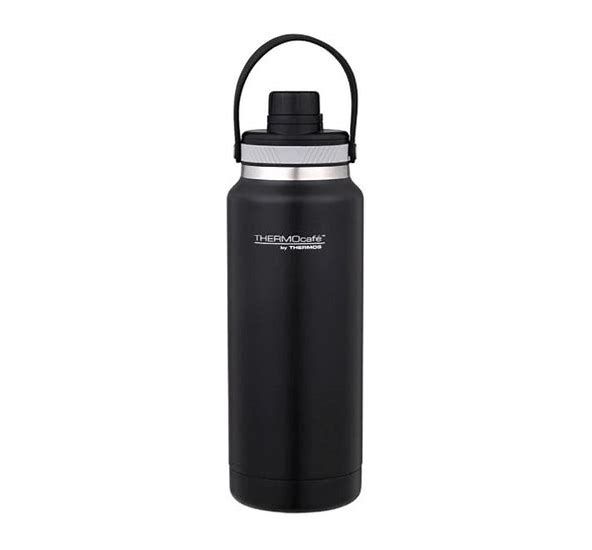 THERMOS THERMOcafe Stainless Steel Hydration Bottle Black - 1 L - DISC