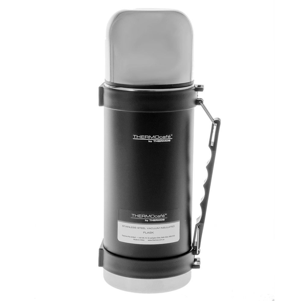 THERMOS THERMOcafe Vacuum Insulated Flask Matte Black - 1 L - DISC