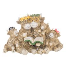 GIBSONS GIFTS Highland Cow Family Reading