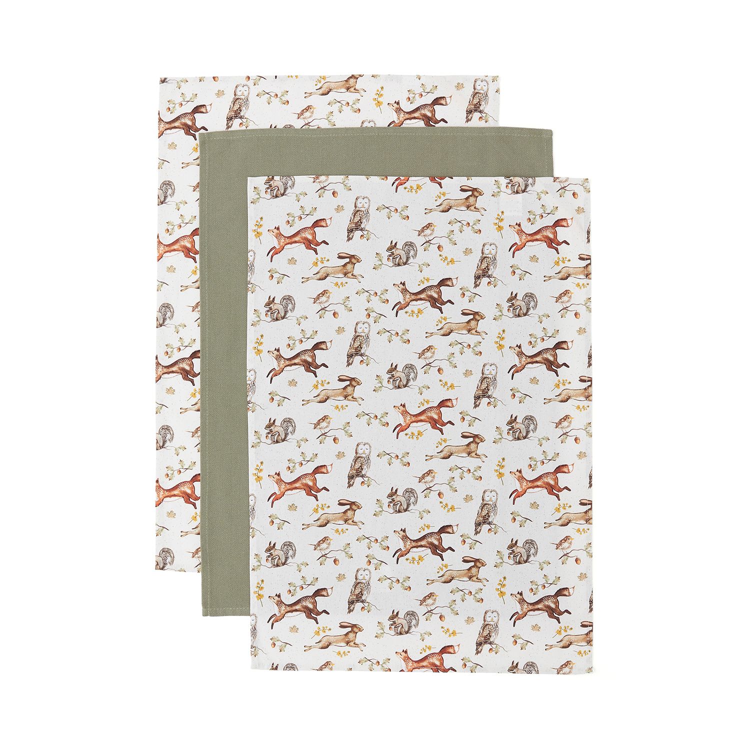 COOKSMART Forest Fable - 3 Pack Tea Towels