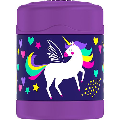 THERMOS FUNtainer Vacuum Insulated Food Jar - Purple Unicorn - 290 ml - DISC