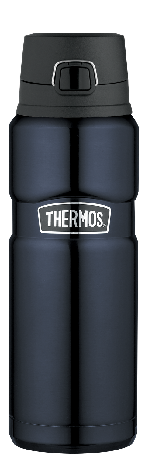 THERMOS Stainless King Vacuum Insulated Bottle with Flip Lid - Midnight Blue - 710 ml