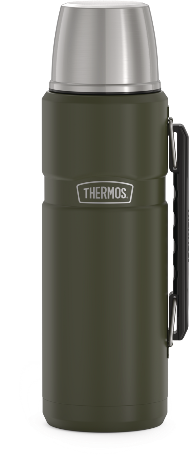 THERMOS Stainless King Vacuum Insulated Flask - Matte Army Green - 1.2 L