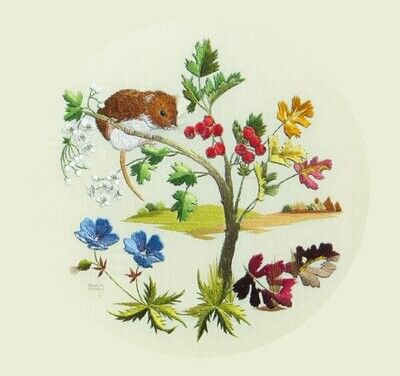 COLCARDS Mouse and Hawthorn Art Greeting Card