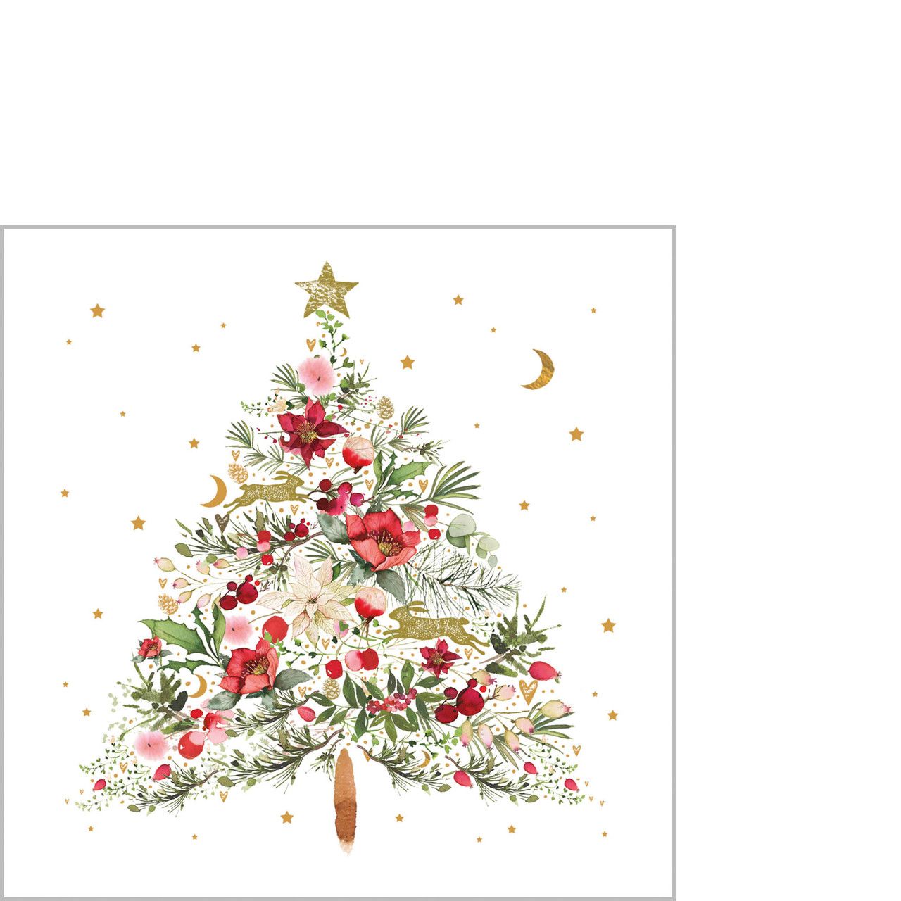 PAPERPRODUCTS DESIGN Beautiful Christmas Tree Cocktail Napkins — Pack of 20