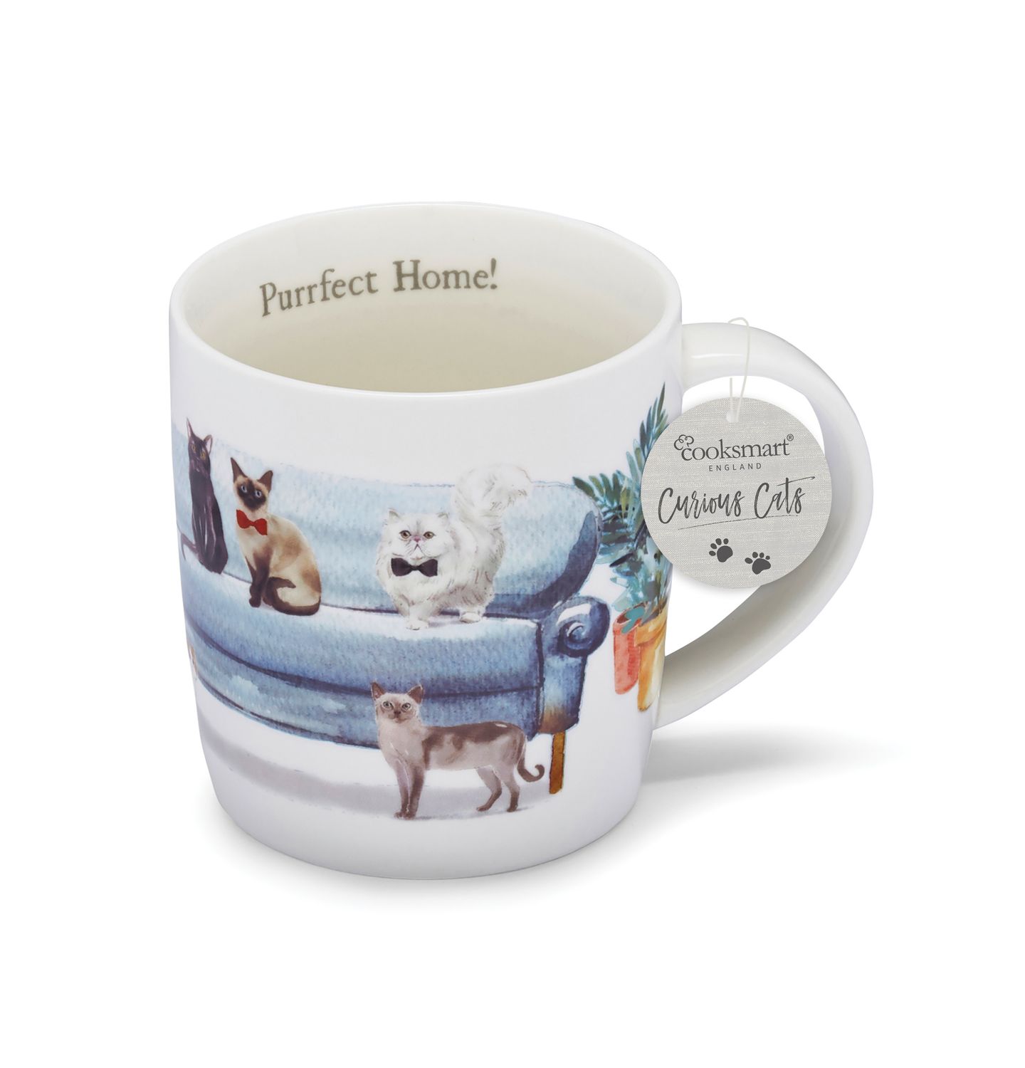 COOKSMART Curious Cats - Barrel Mug - Purrfect Home