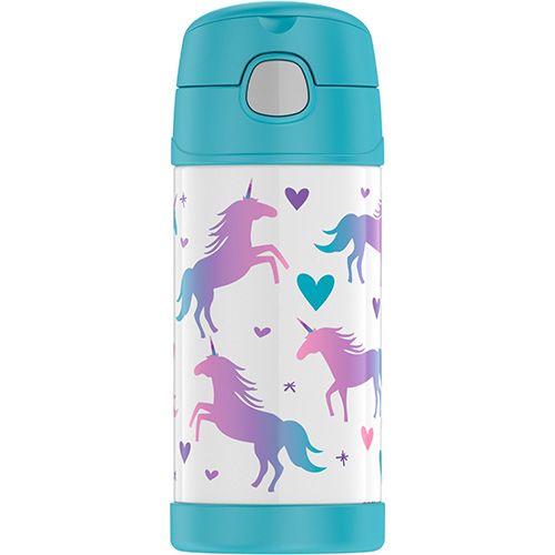 THERMOS FUNtainer Vacuum Insulated Drink Bottle - Unicorn - 355 ml - DISC