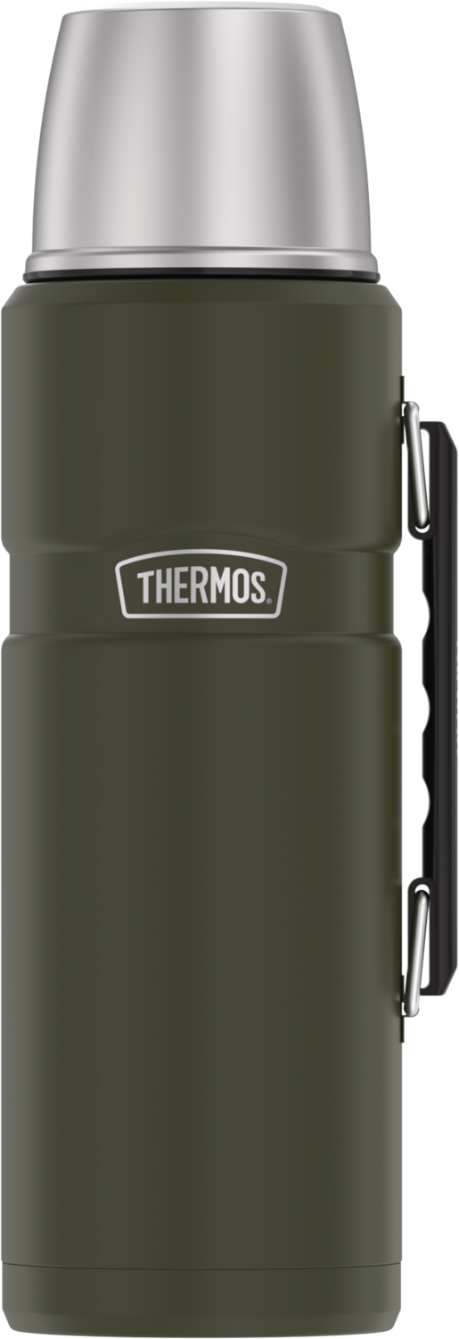 THERMOS Stainless King Vacuum Insulated Flask - Matte Army Green - 2 L