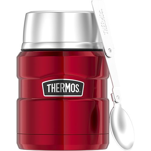 THERMOS Stainless King Vacuum Insulated Food Jar - Red - 470 ml