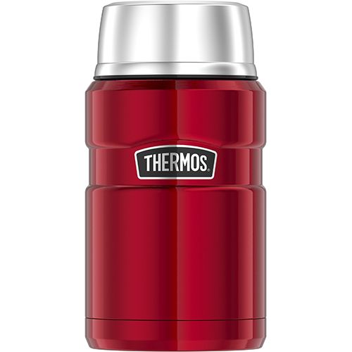 THERMOS Stainless King Vacuum Insulated Food Jar - Red - 710 ml