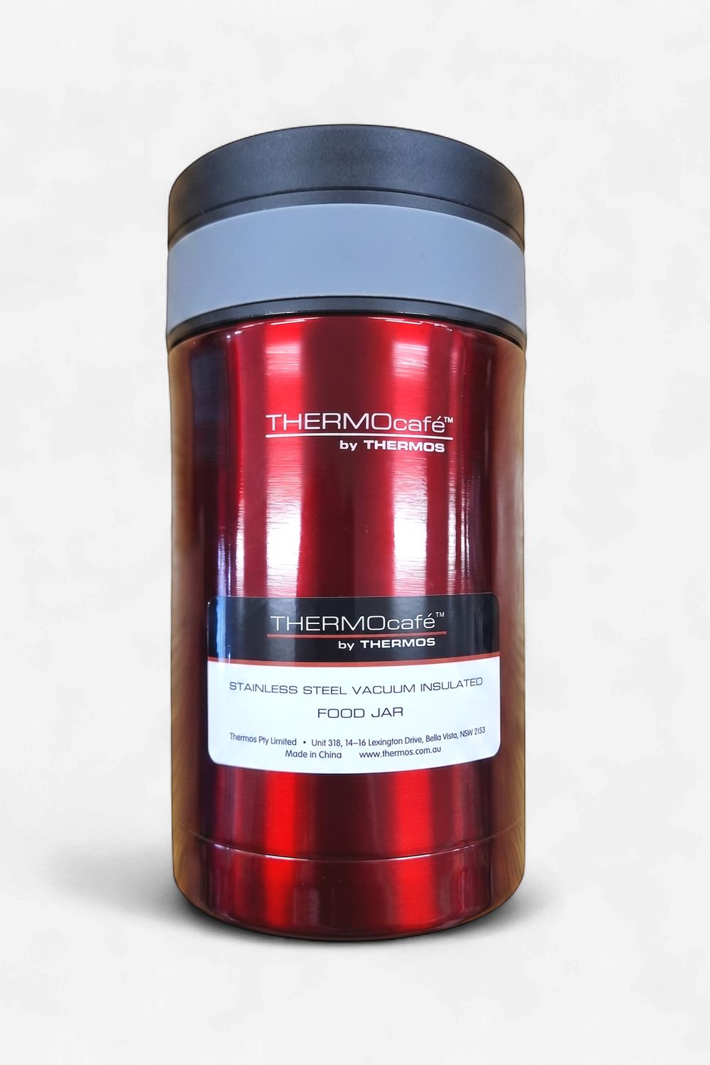 THERMOS THERMOcafe Vacuum Insulated Food Jar with Spoon - Red - 500 ml - DISC