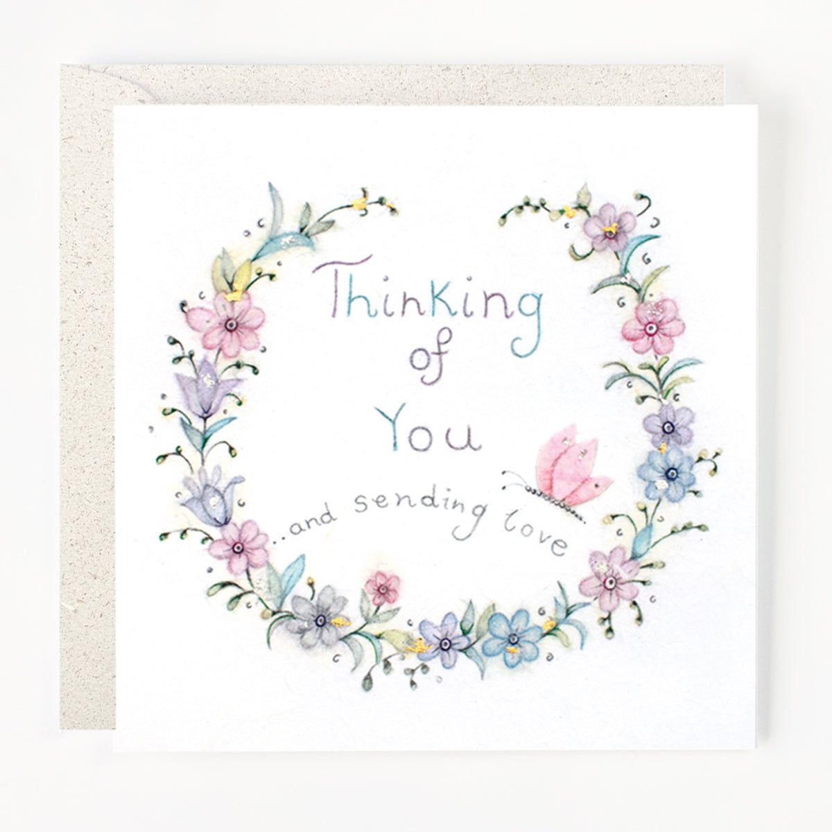 BERNI PARKER DESIGNS Thinking of You Floral Heart Greeting Card