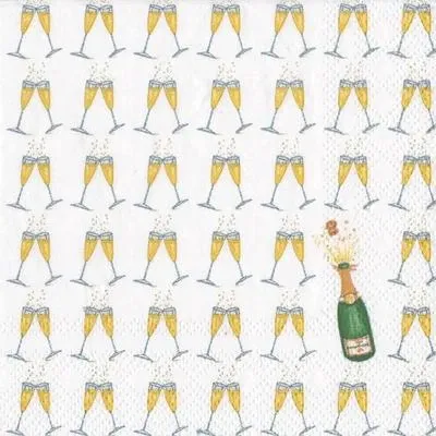 CASPARI Bubbly Cocktail Napkins - Pack of 20