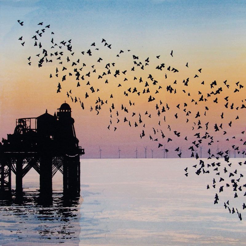 DRY RED PRESS The End of the Pier Show Art Greeting Card